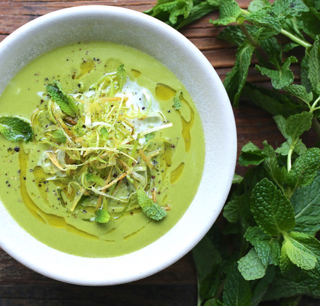Green Pea Soup with Mint